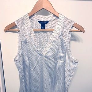 White House Black Market Top Polka Dot EUC